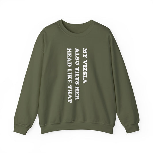 Vizsla Tilt Her Head Crewneck Sweatshirt