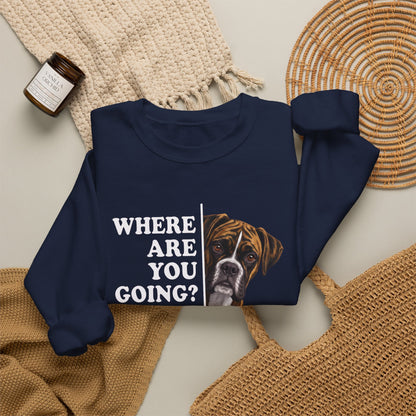 Brindle Boxer Alert Crewneck Sweatshirt