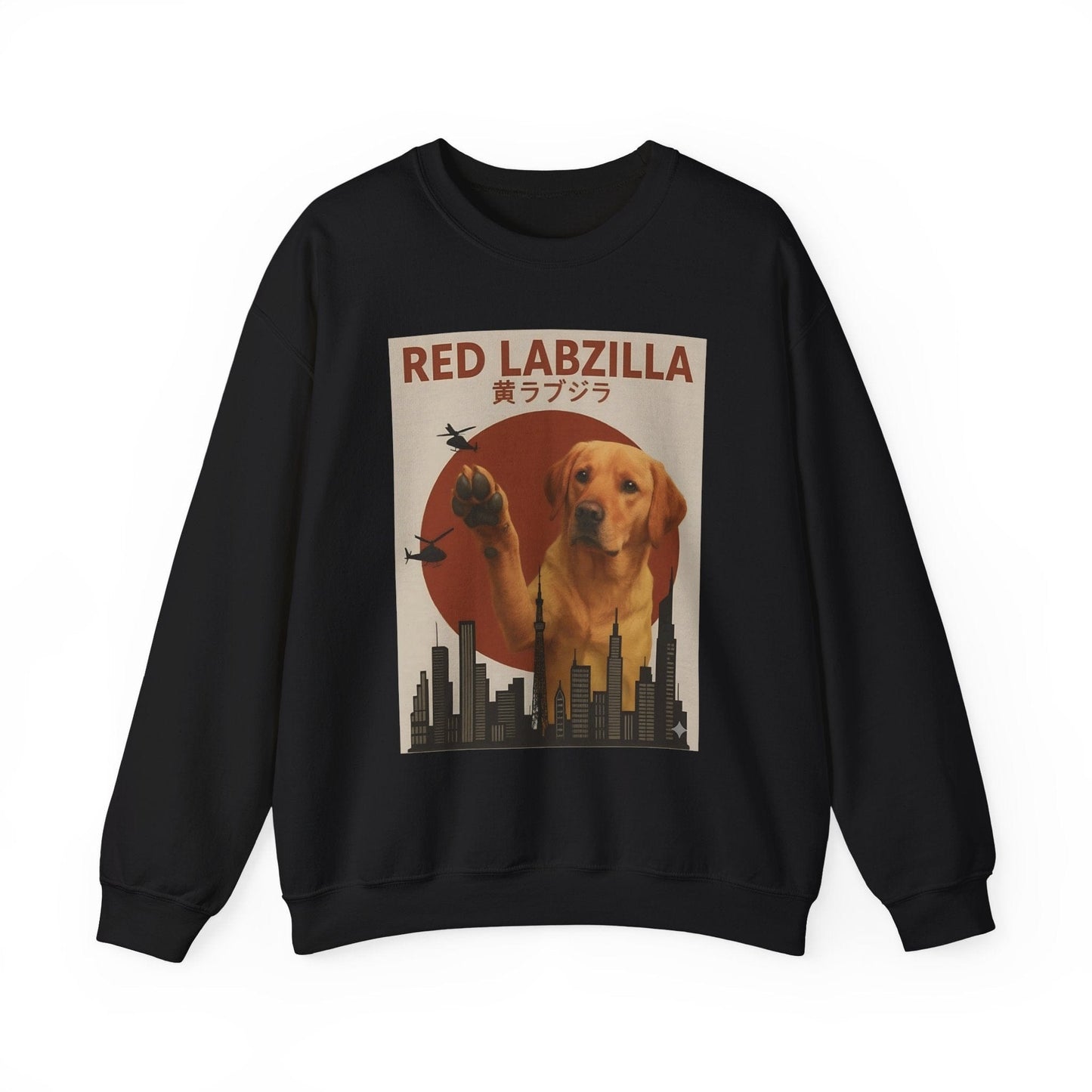 Red Labzilla Crewneck Sweatshirt Black