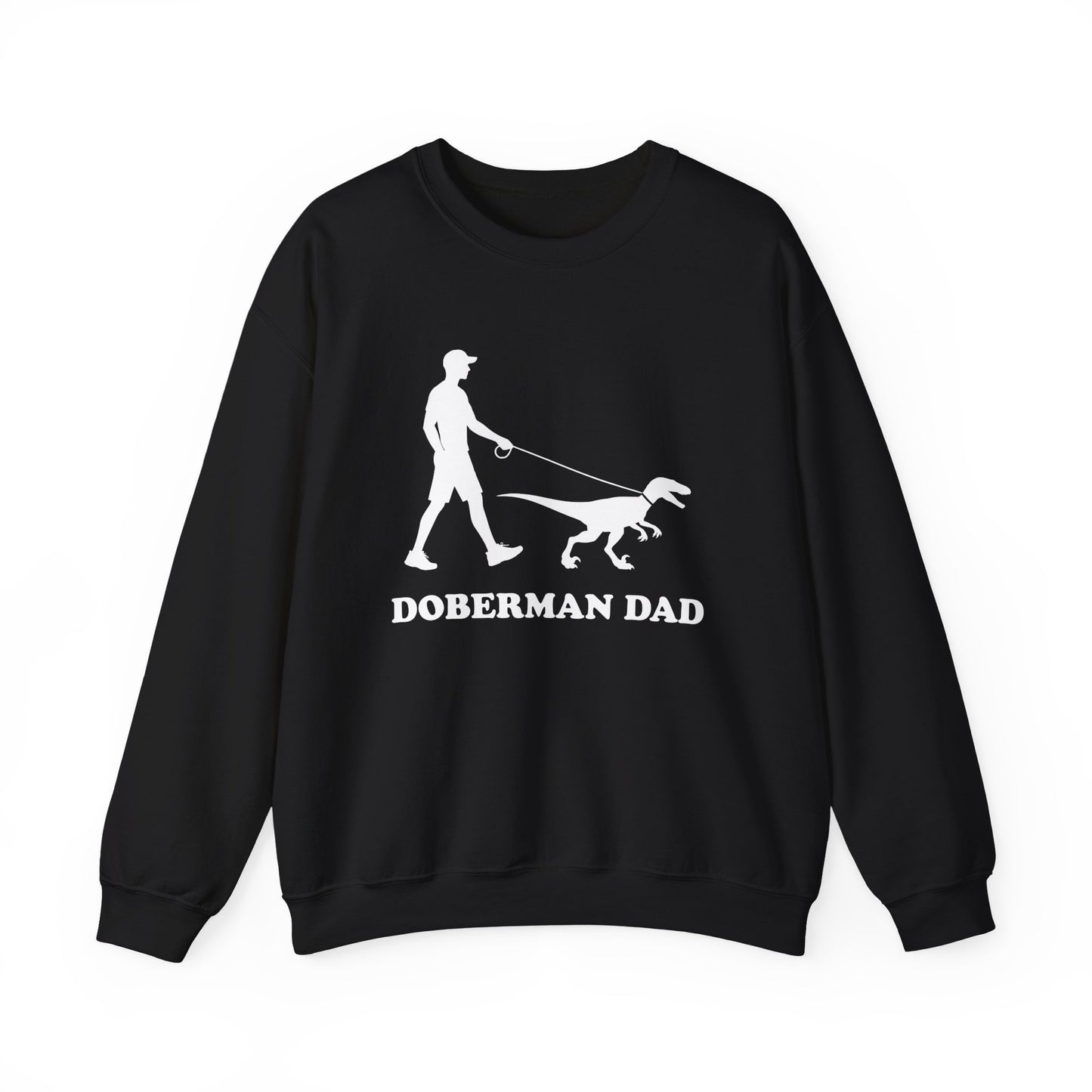 Doberman Dad Crewneck Sweatshirt Black
