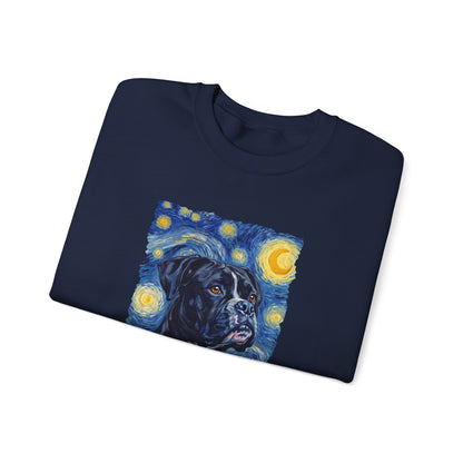 Black Boxer Van Gogh Crewneck Sweatshirt
