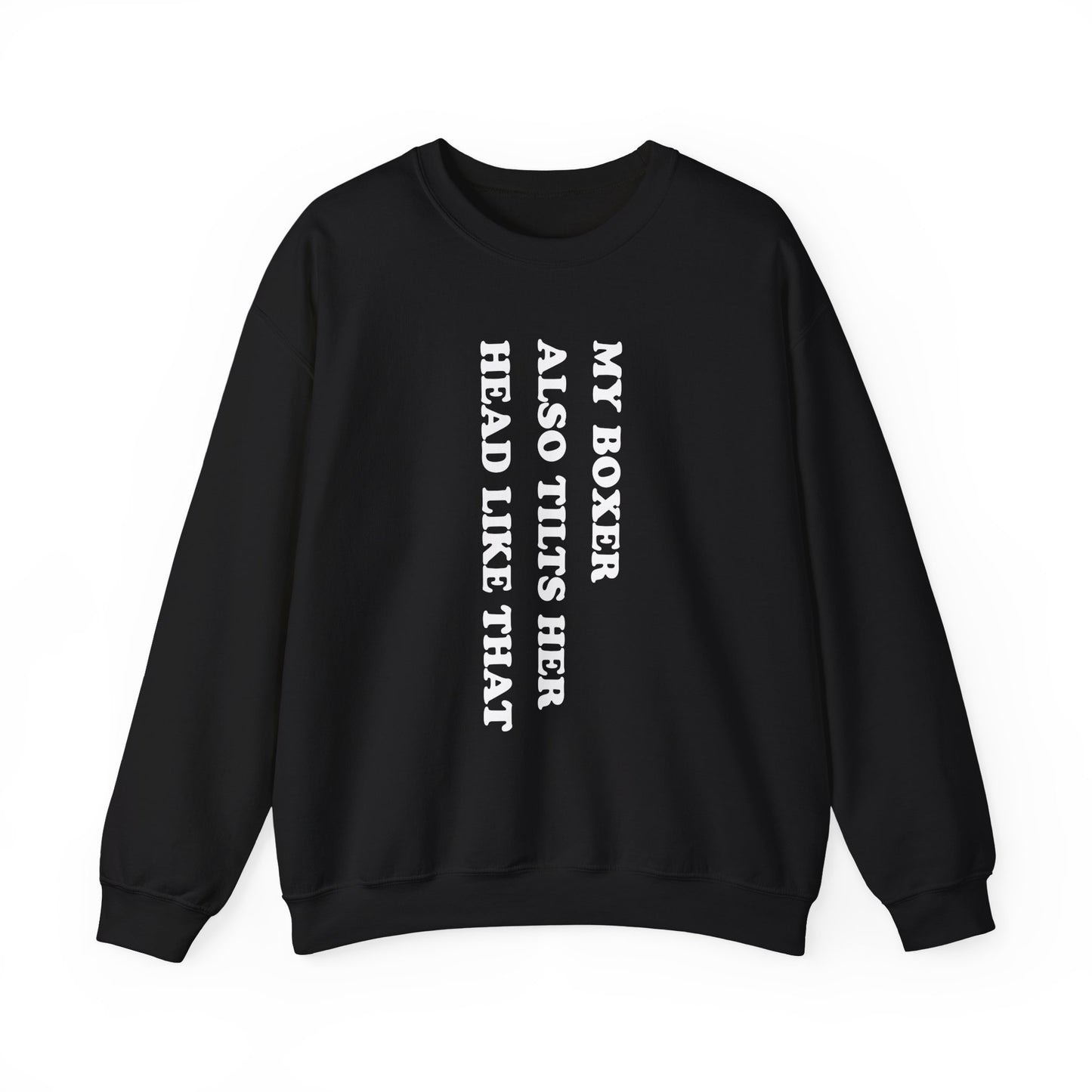 Boxer Tilt Her Head Crewneck Sweatshirt