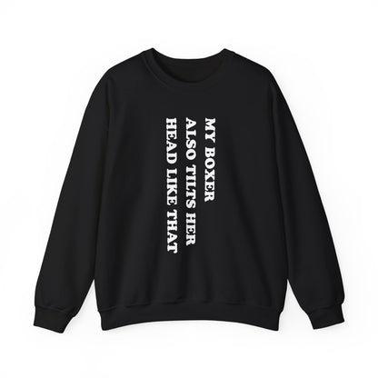 Boxer Tilt Her Head Crewneck Sweatshirt
