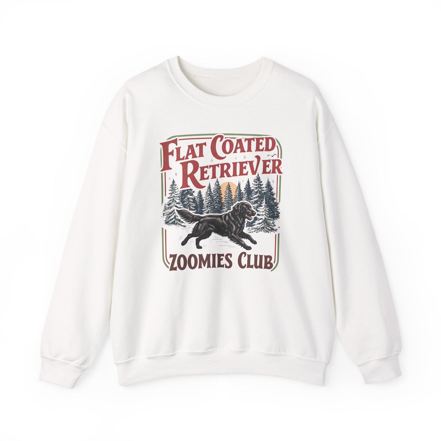 Flat Coated Retriever Zoomies Club Crewneck Sweatshirt