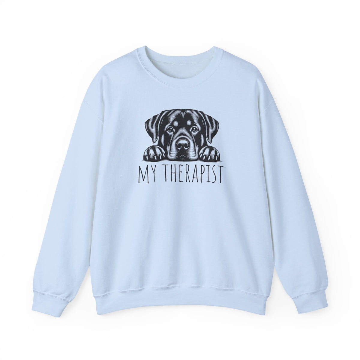 Rottweiler My Therapist Crewneck Sweatshirt