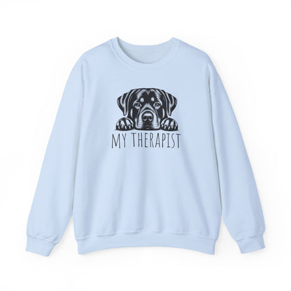 Rottweiler My Therapist Crewneck Sweatshirt