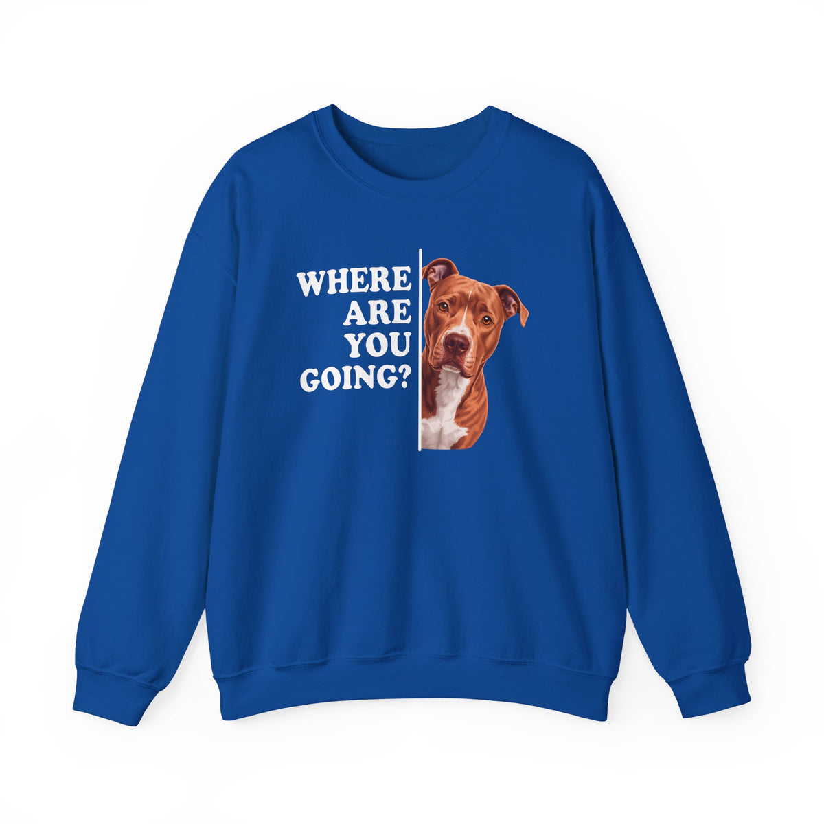 Pitbull Red Nose Where Are You Going Crewneck Sweatshirt