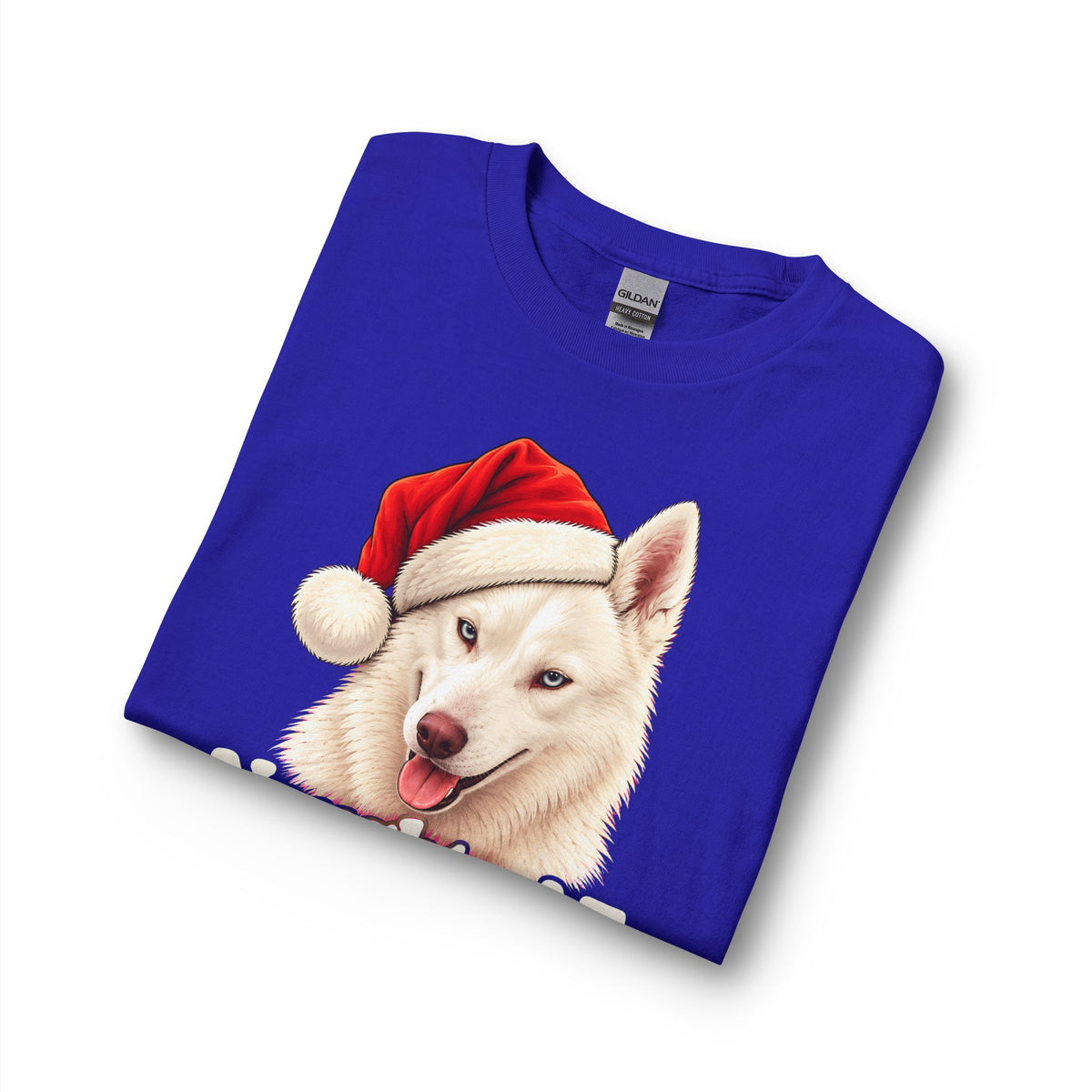 White Husky Naughty Christmas Long Sleeve
