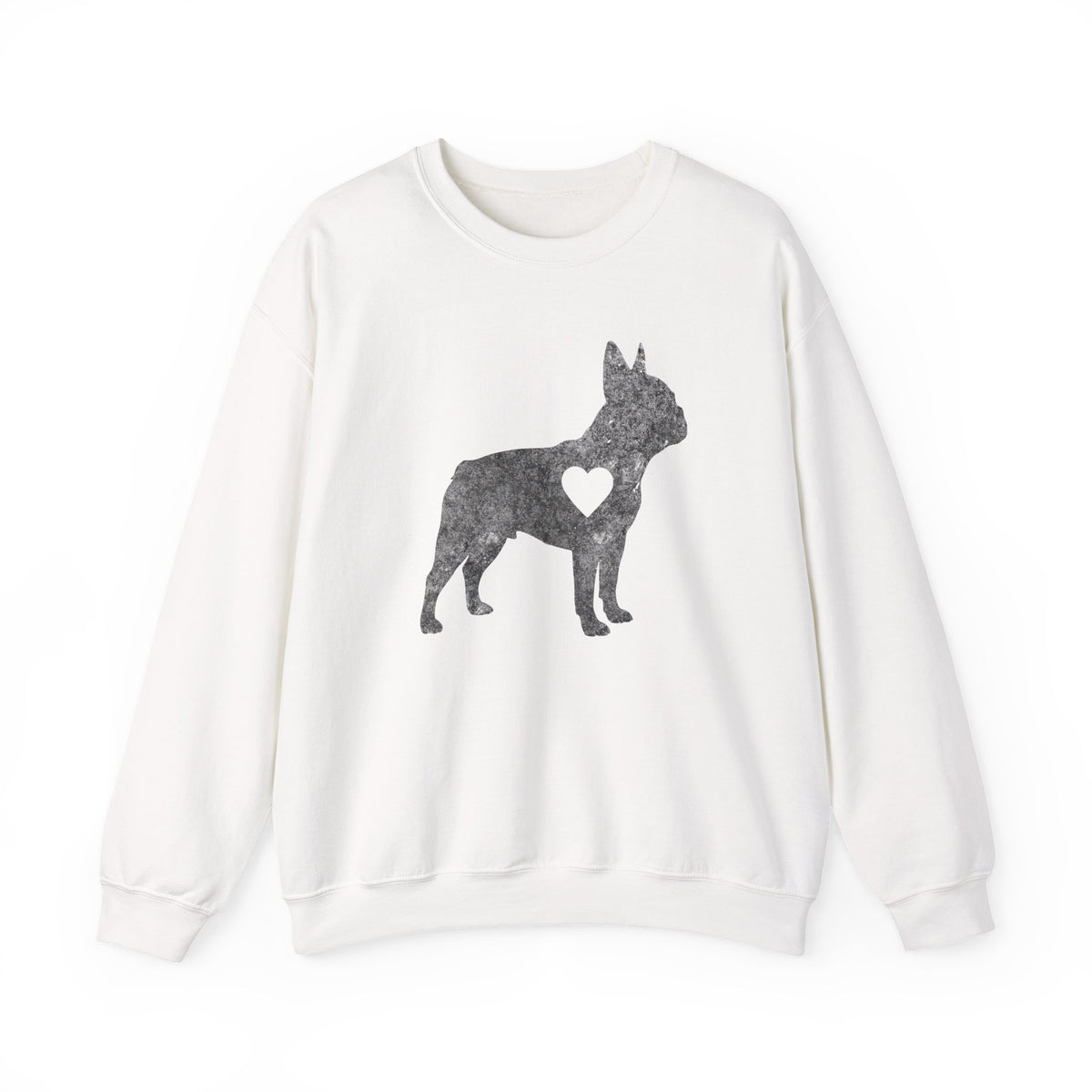 Frenchie Love Crewneck Sweatshirt White