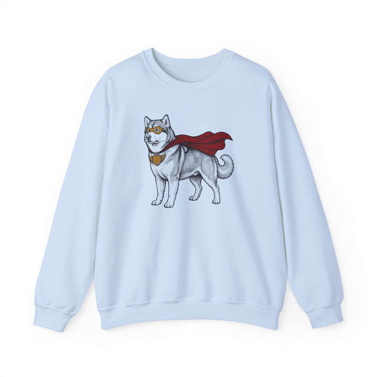 Alaskan Malamute Superhero Crewneck Sweatshirt