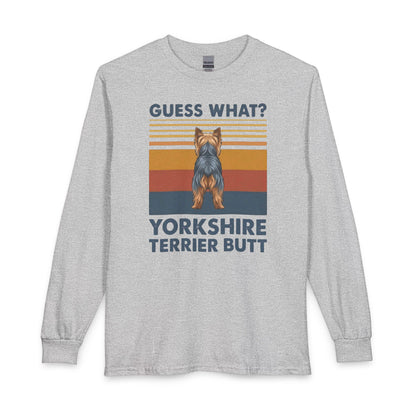 Yorkshire Terrier Butt Long Sleeve Sport Grey