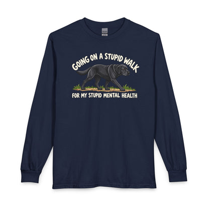 Black Labrador Stupid Walk Long Sleeve