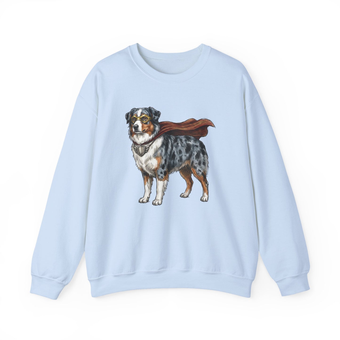 Australian Shepherd Superhero Crewneck Sweatshirt