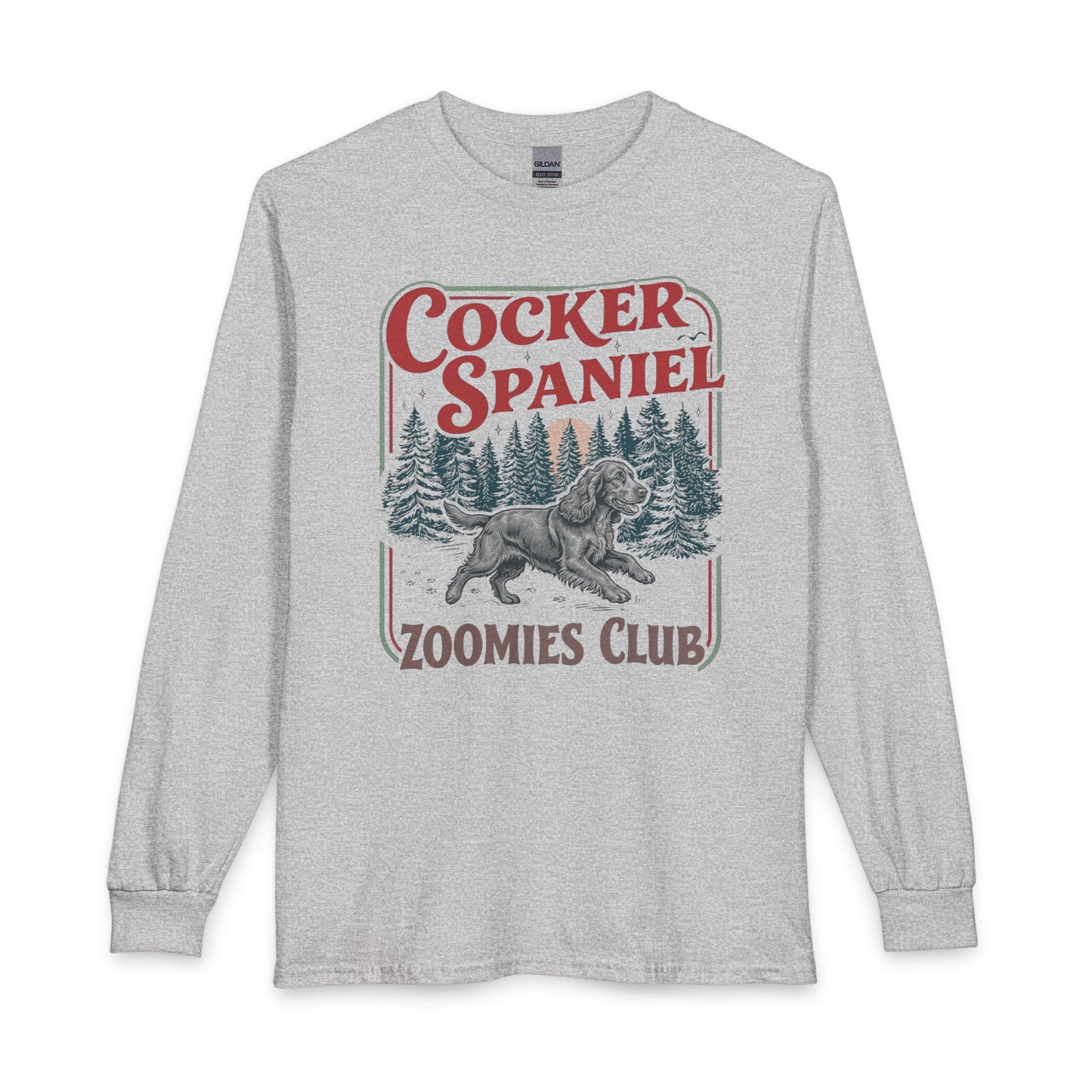 Black Cocker Spaniel Zoomies Club Long Sleeve
