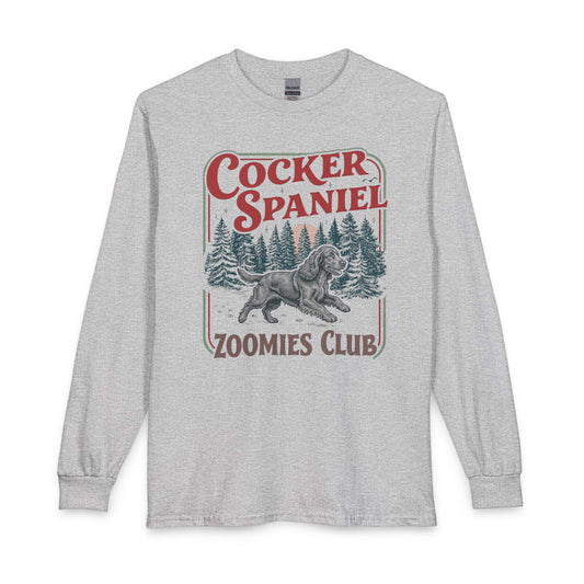 Black Cocker Spaniel Zoomies Club Long Sleeve
