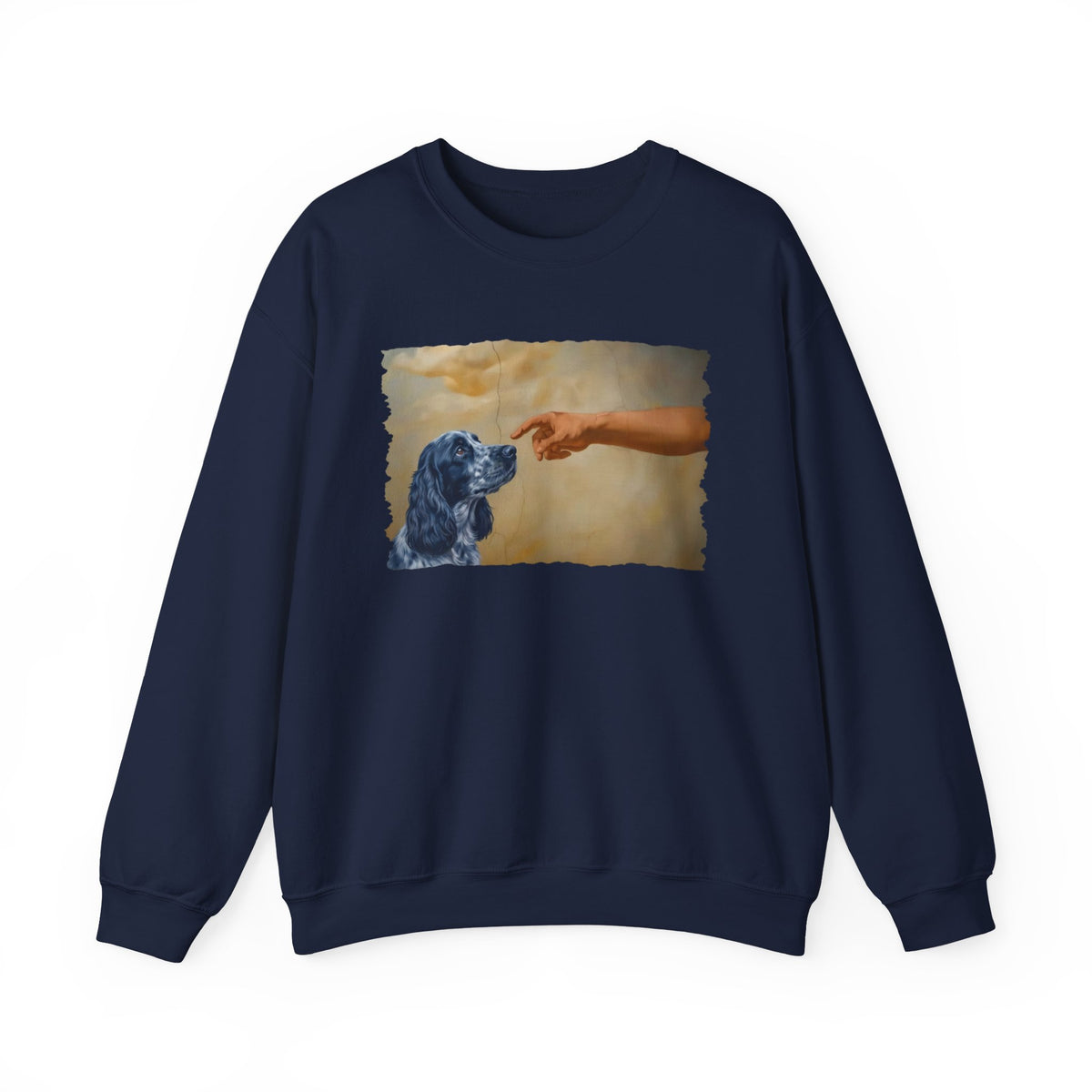 God Creates Blue Roan Cocker Spaniel Crewneck Sweatshirt