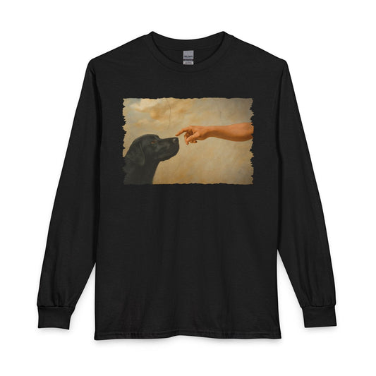 God Creates Black Lab Long Sleeve Black