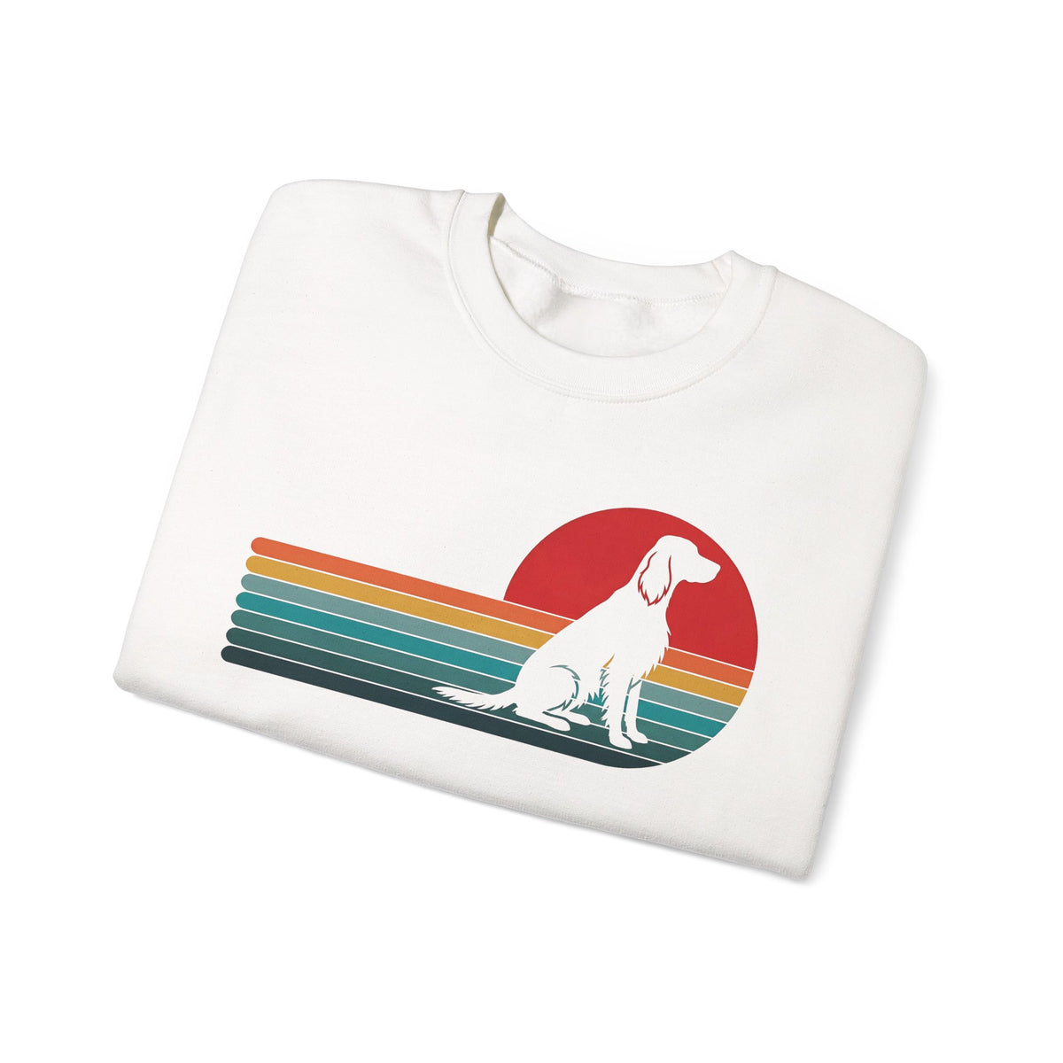 Irish Setter Retro Sunset Crewneck Sweatshirt