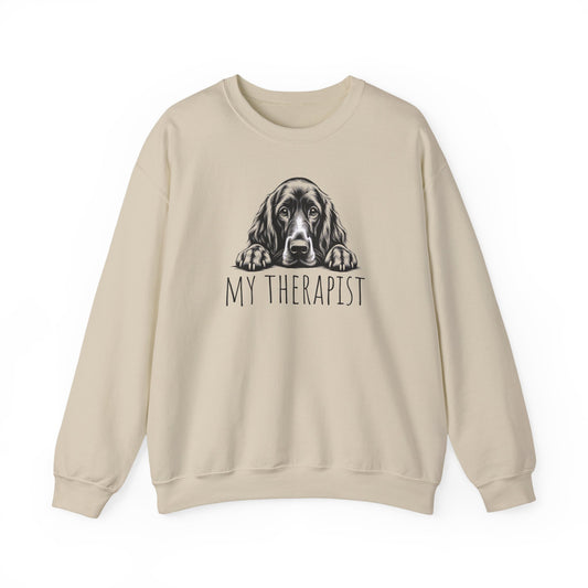 Irish Setter My Therapist Crewneck Sweatshirt Sand