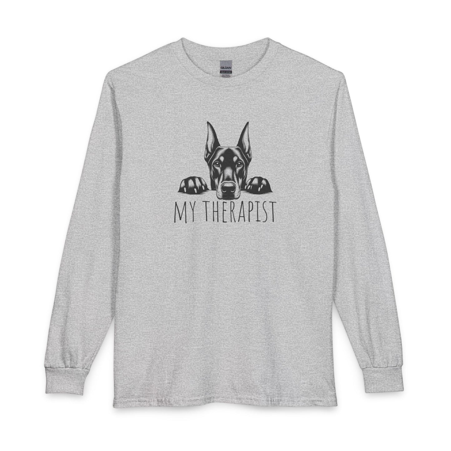 Doberman My Therapist Long Sleeve