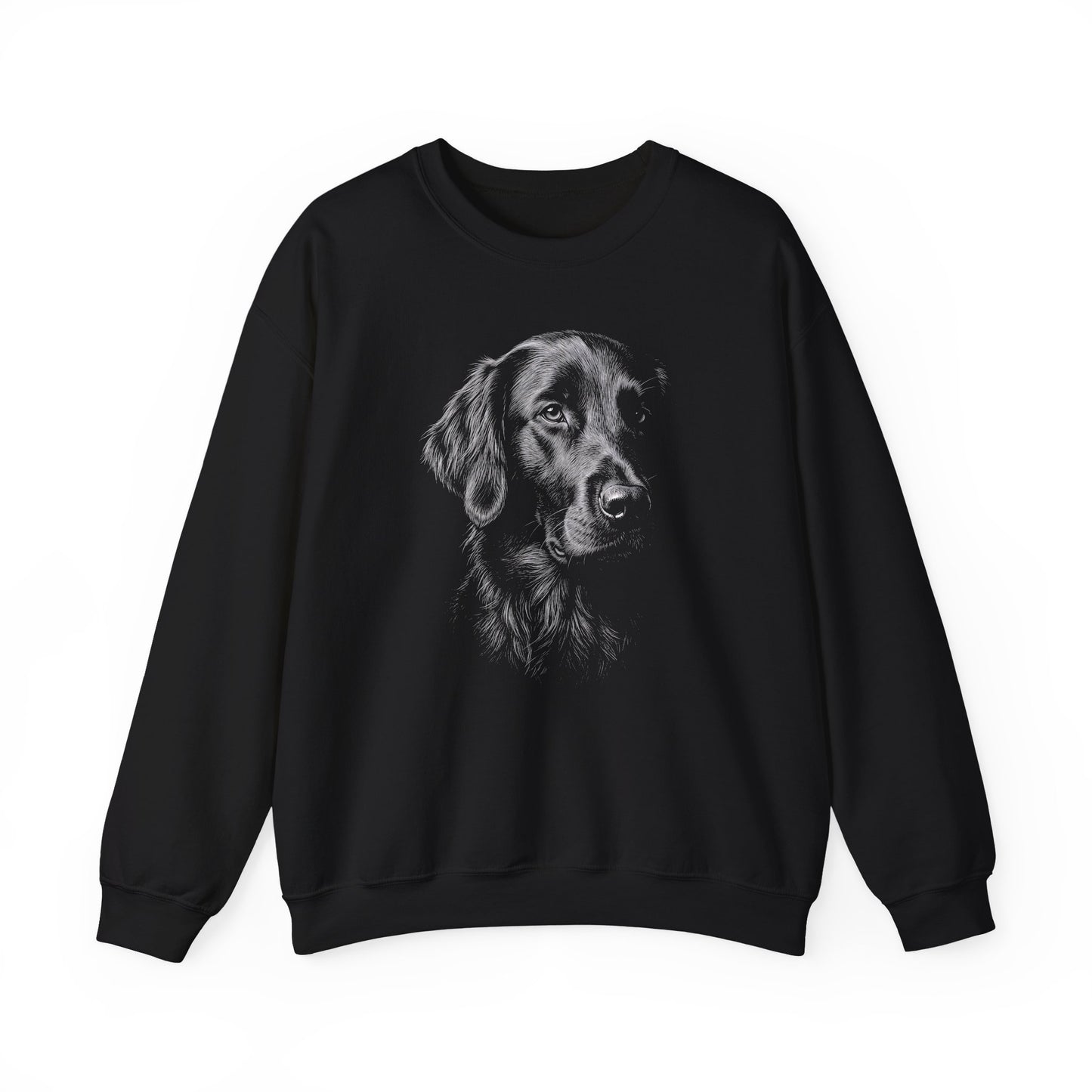 Flat Coated Retriever Engraved Crewneck Sweatshirt