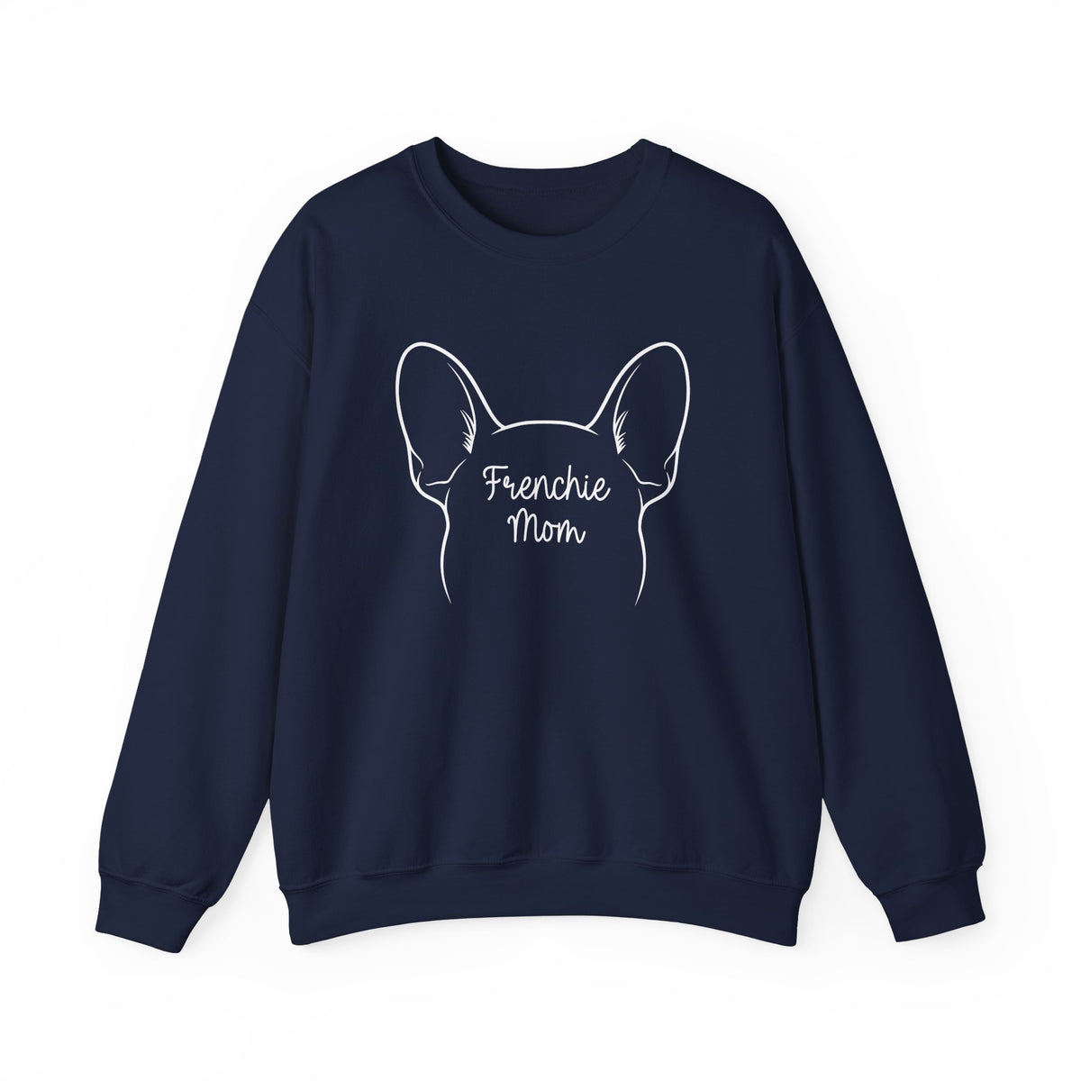 Frenchie Mom Crewneck Sweatshirt Navy