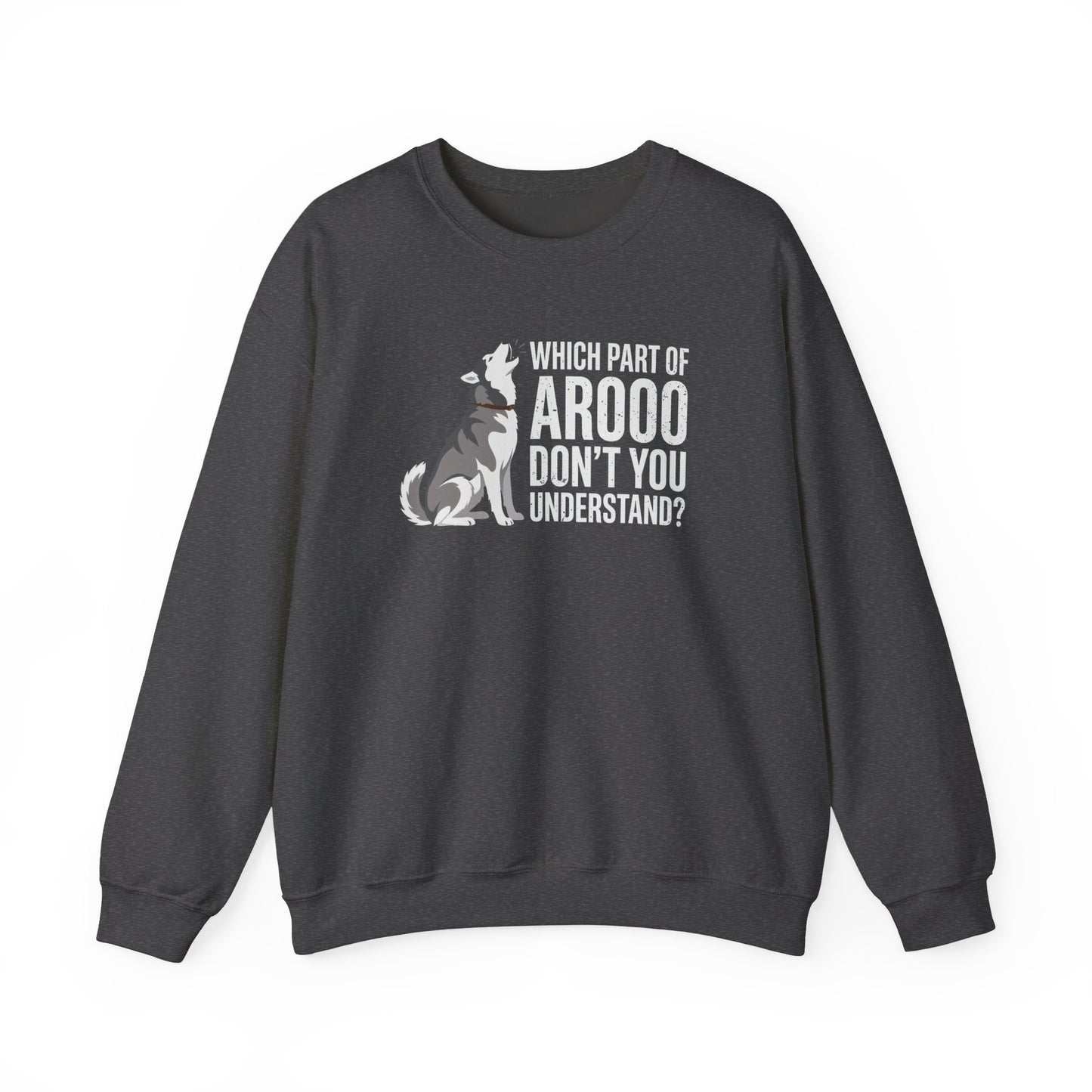 Husky Howling Crewneck Sweatshirt Dark Heather