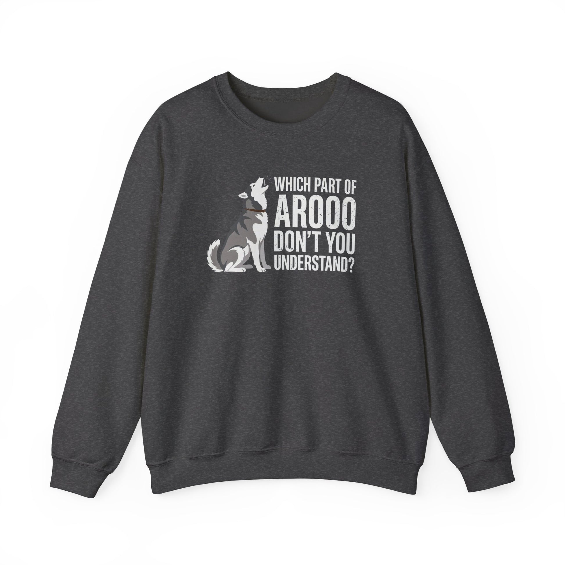 Husky Howling Crewneck Sweatshirt Dark Heather