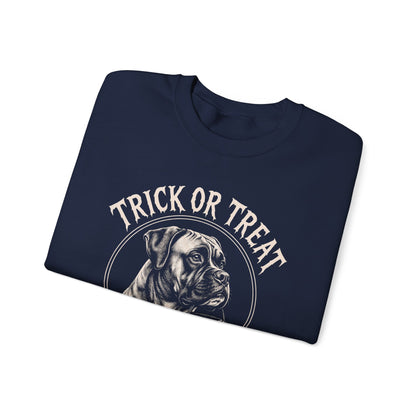 Boxer Trick or Treat Halloween Crewneck Sweatshirt