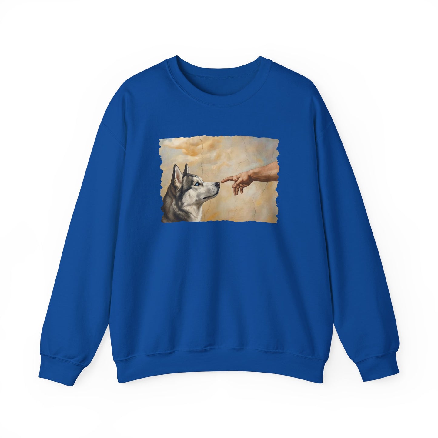 God Creates Husky Crewneck Sweatshirt Royal