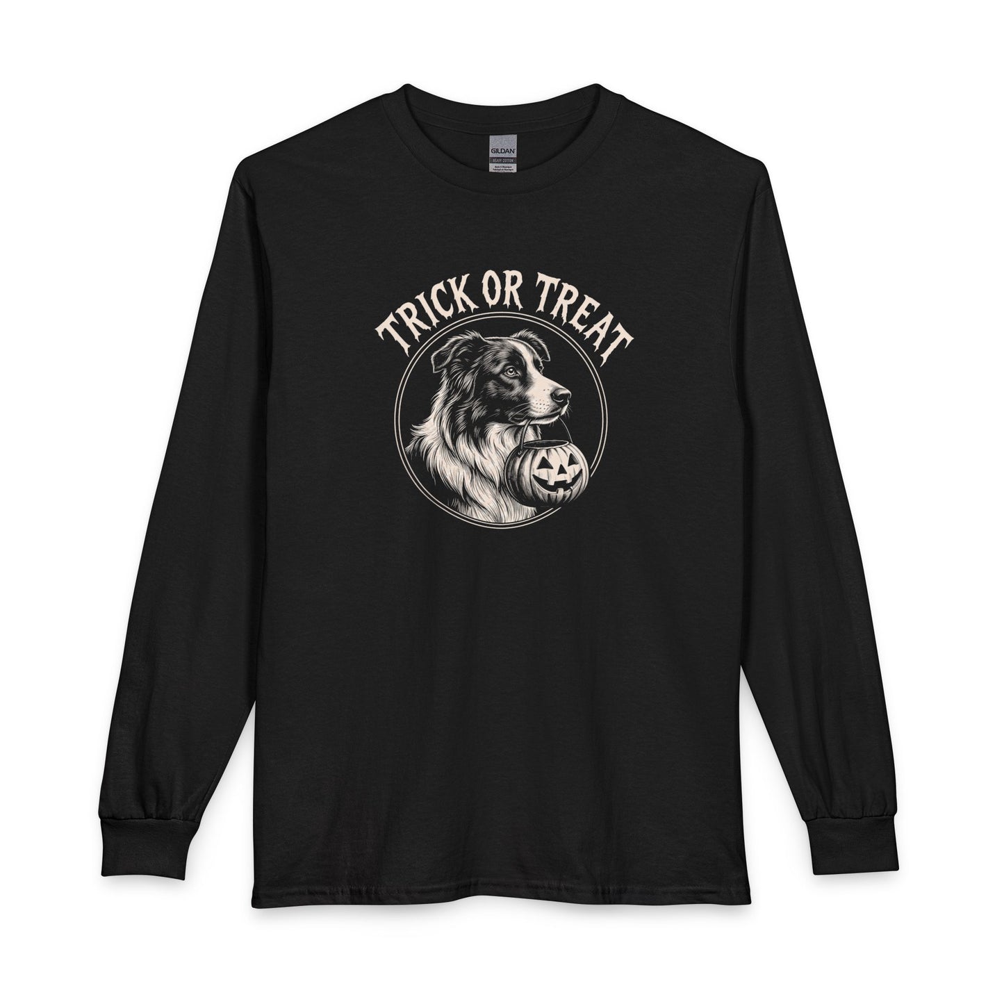 Border Collie Halloween Trick or Treat Long Sleeve