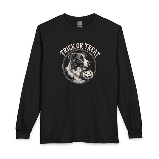 Border Collie Halloween Trick or Treat Long Sleeve