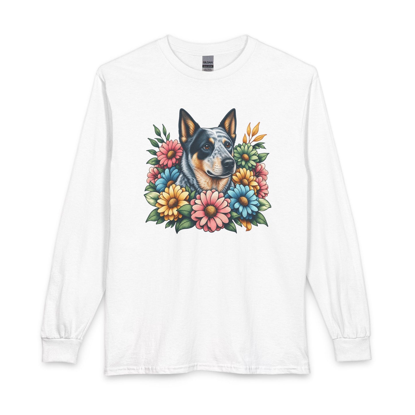 Blue Heeler Floral Long Sleeve