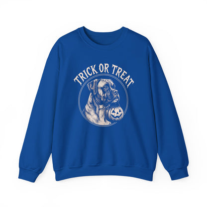 Boxer Trick or Treat Halloween Crewneck Sweatshirt