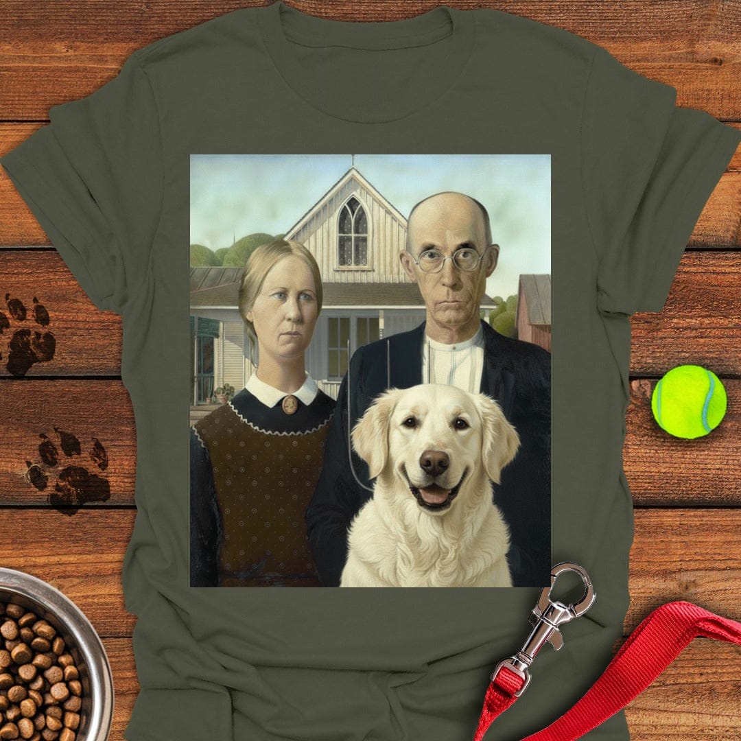 American Gothic White Goldie Military Green