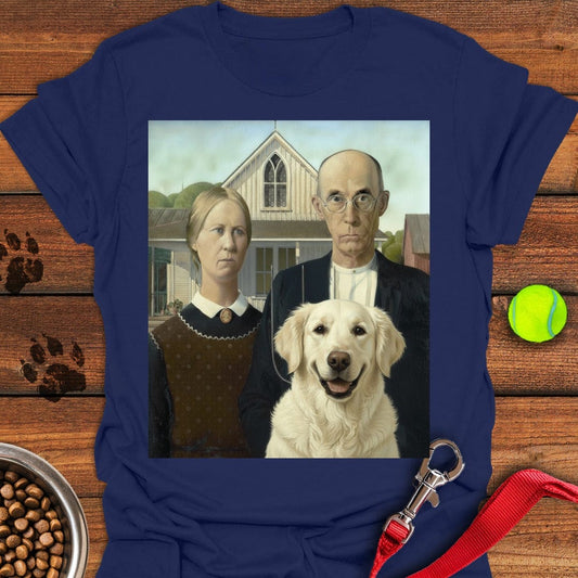 American Gothic White Goldie Navy