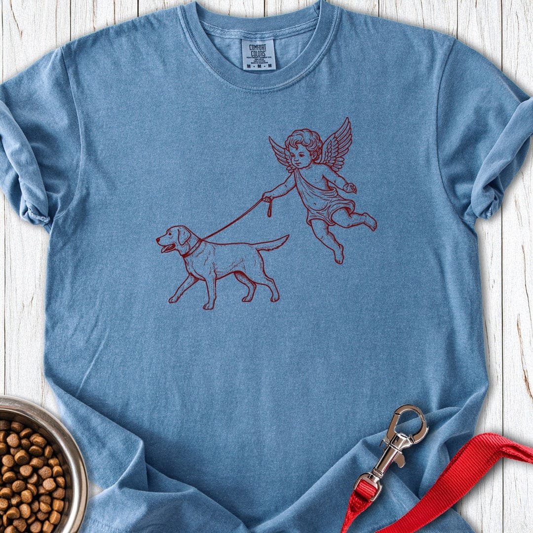 Angel Walking Lab Premium Tee Blue Jean