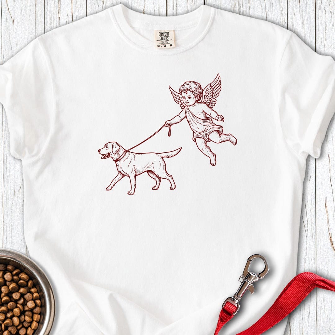Angel Walking Lab Premium Tee White