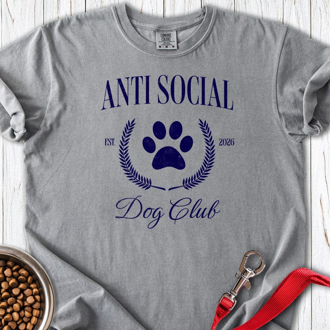 Anti Social Dog Club Premium Tee Grey