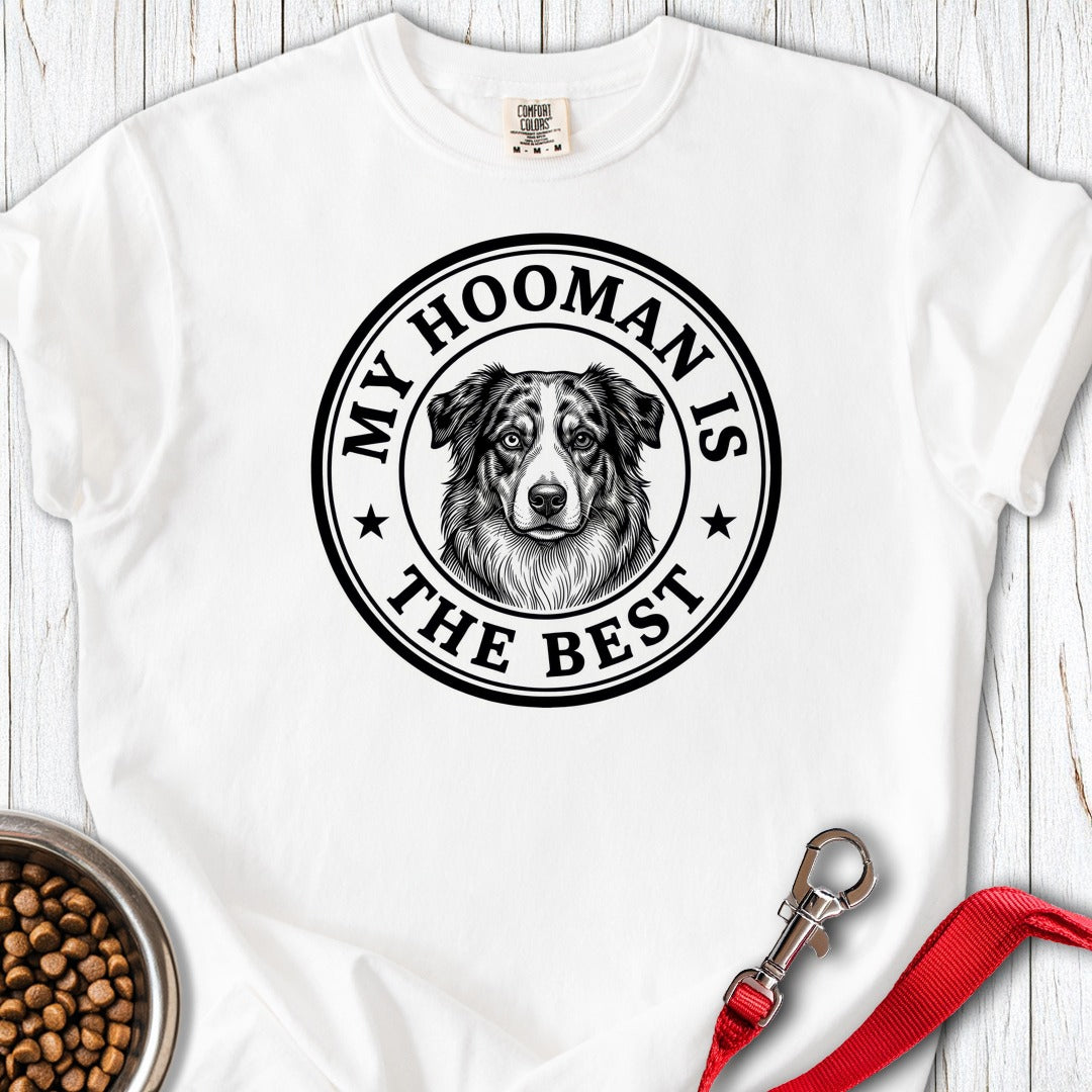 Australian Shepherd Hooman Premium Tee White
