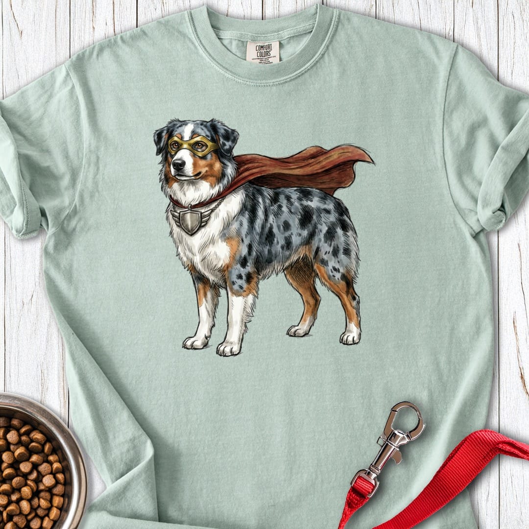 Australian Shepherd Superhero Premium Tee Bay