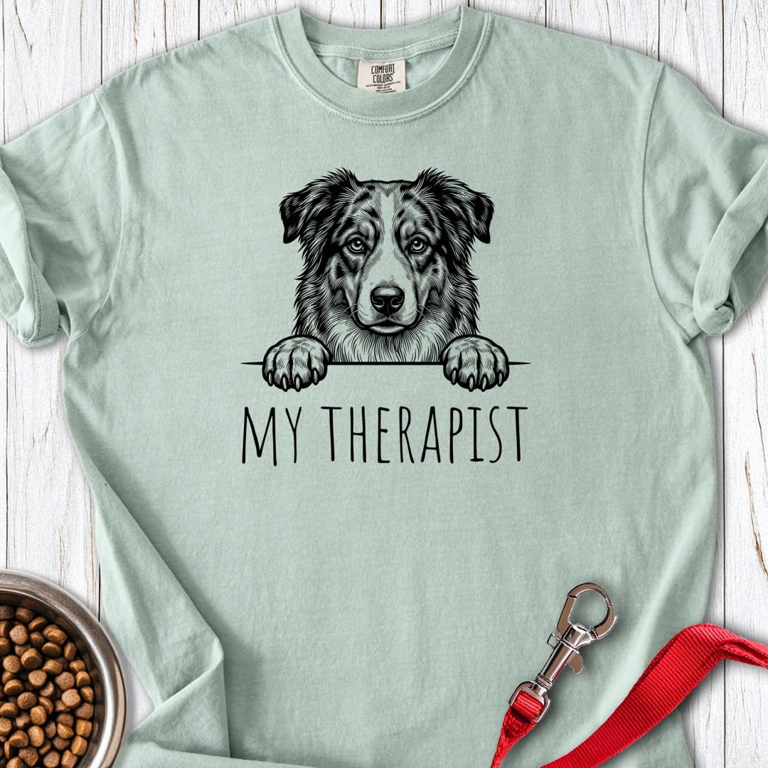 Australian Shepherd Therapist Premium Tee Bay