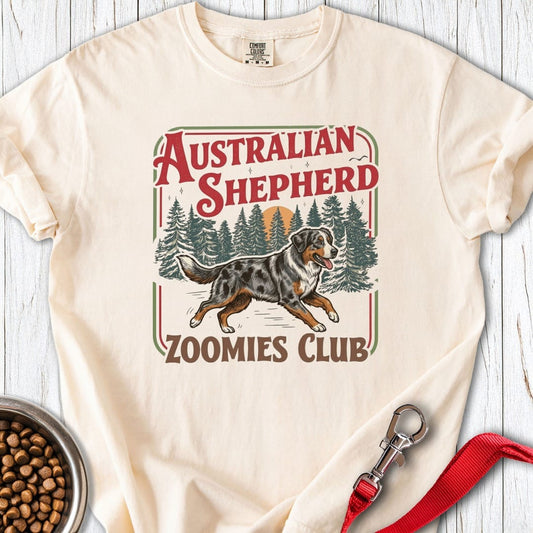 Australian Shepherd Zoomies Club Premium Tee Ivory