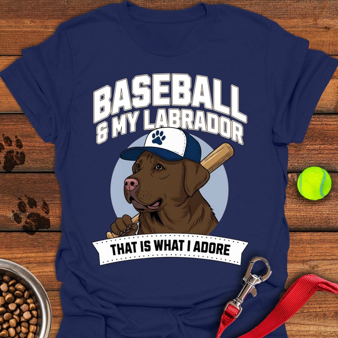 Baseball & Chocolate Labrador Navy