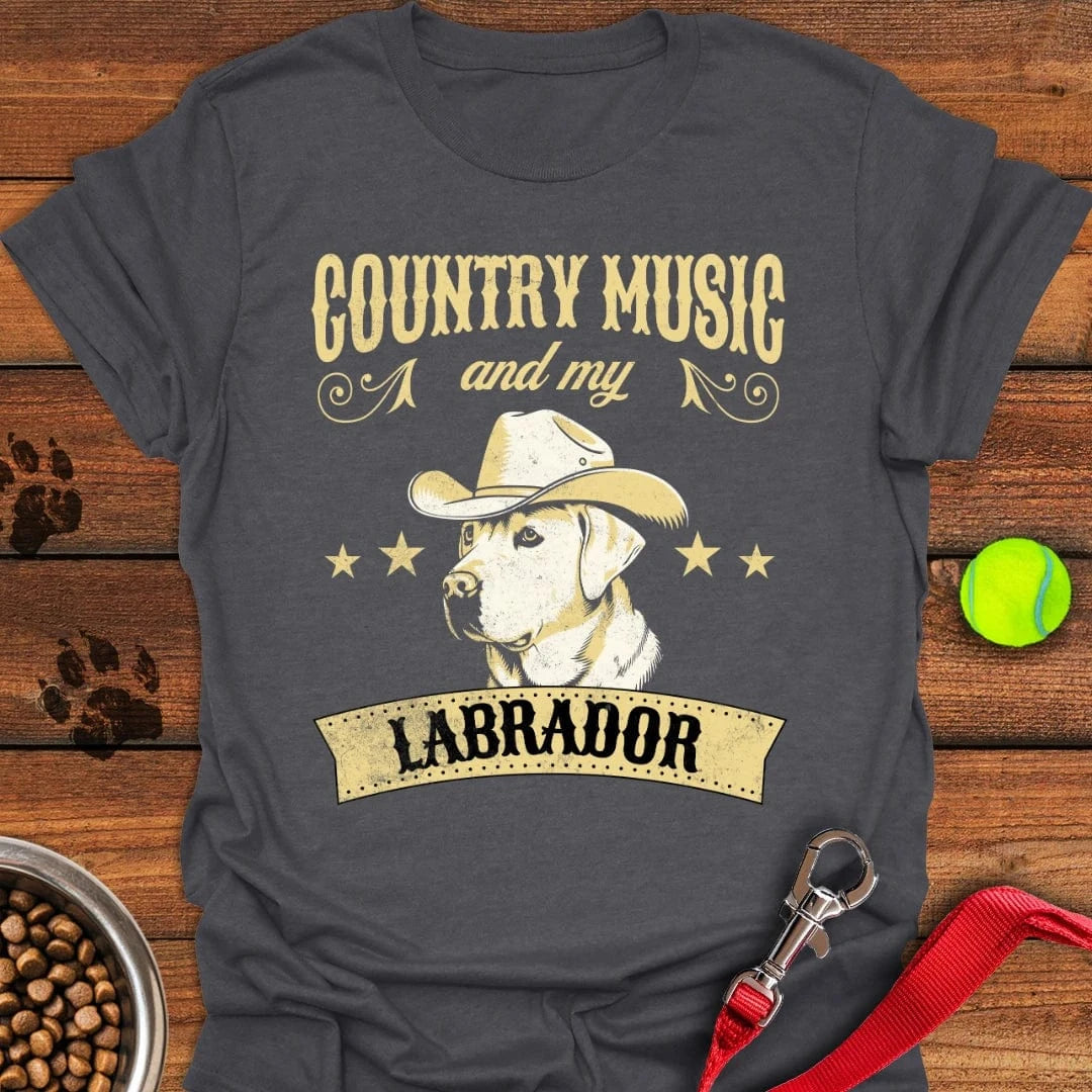 Country Music & my Labrador T-Shirt Dark Heather