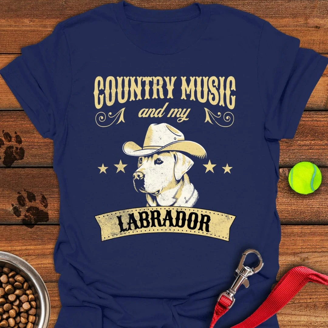 Country Music & my Labrador T-Shirt Navy