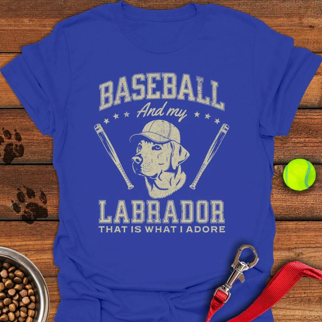 Baseball & my Labrador T-Shirt Royal