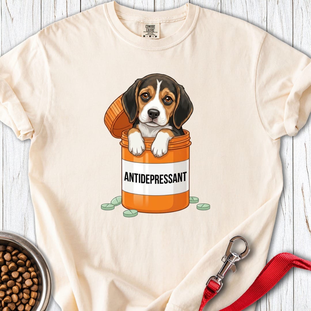 Beagle Antidepressant Premium Tee Ivory