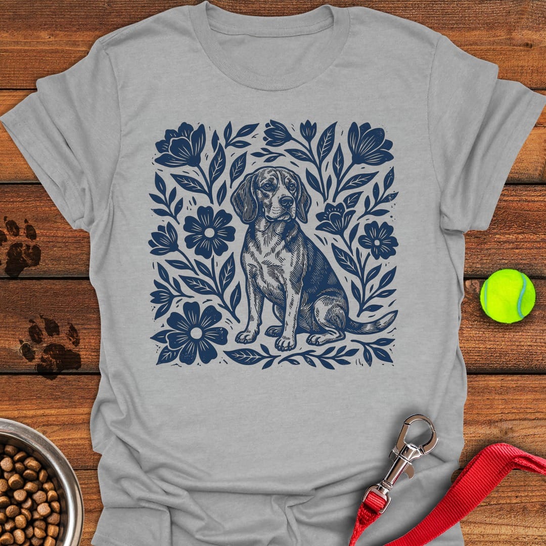 Beagle Linocut Sport Grey