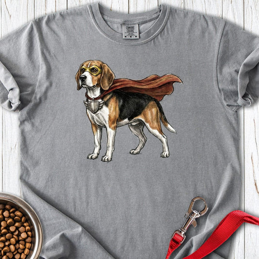 Beagle Superhero Premium Tee Grey